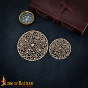 Broche vikingo en bronce envejecido filigrana estilo nòrdico
