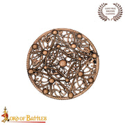 Broche vikingo en bronce envejecido filigrana estilo nòrdico