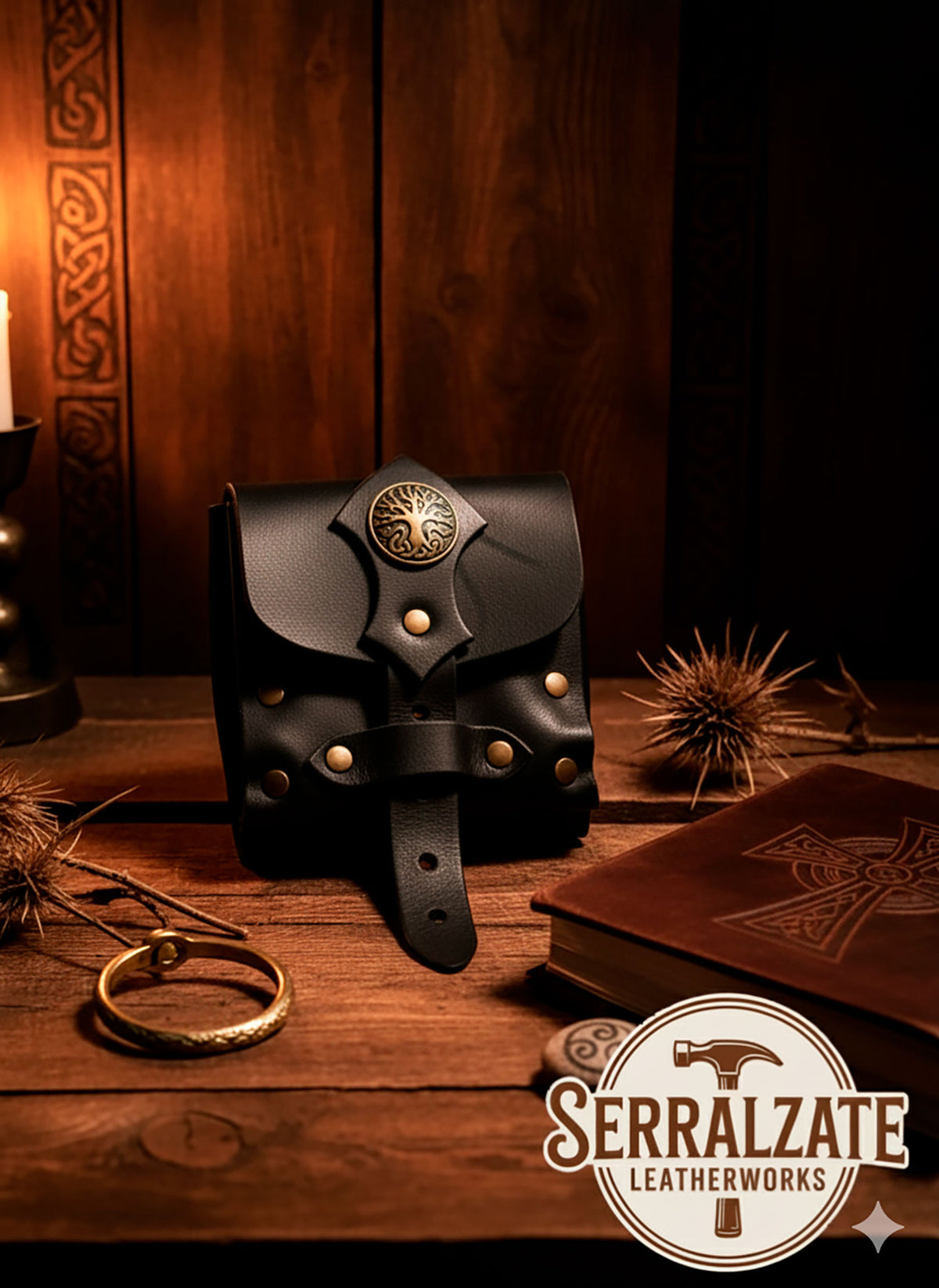 Bolsa limosnera del Druida en negro