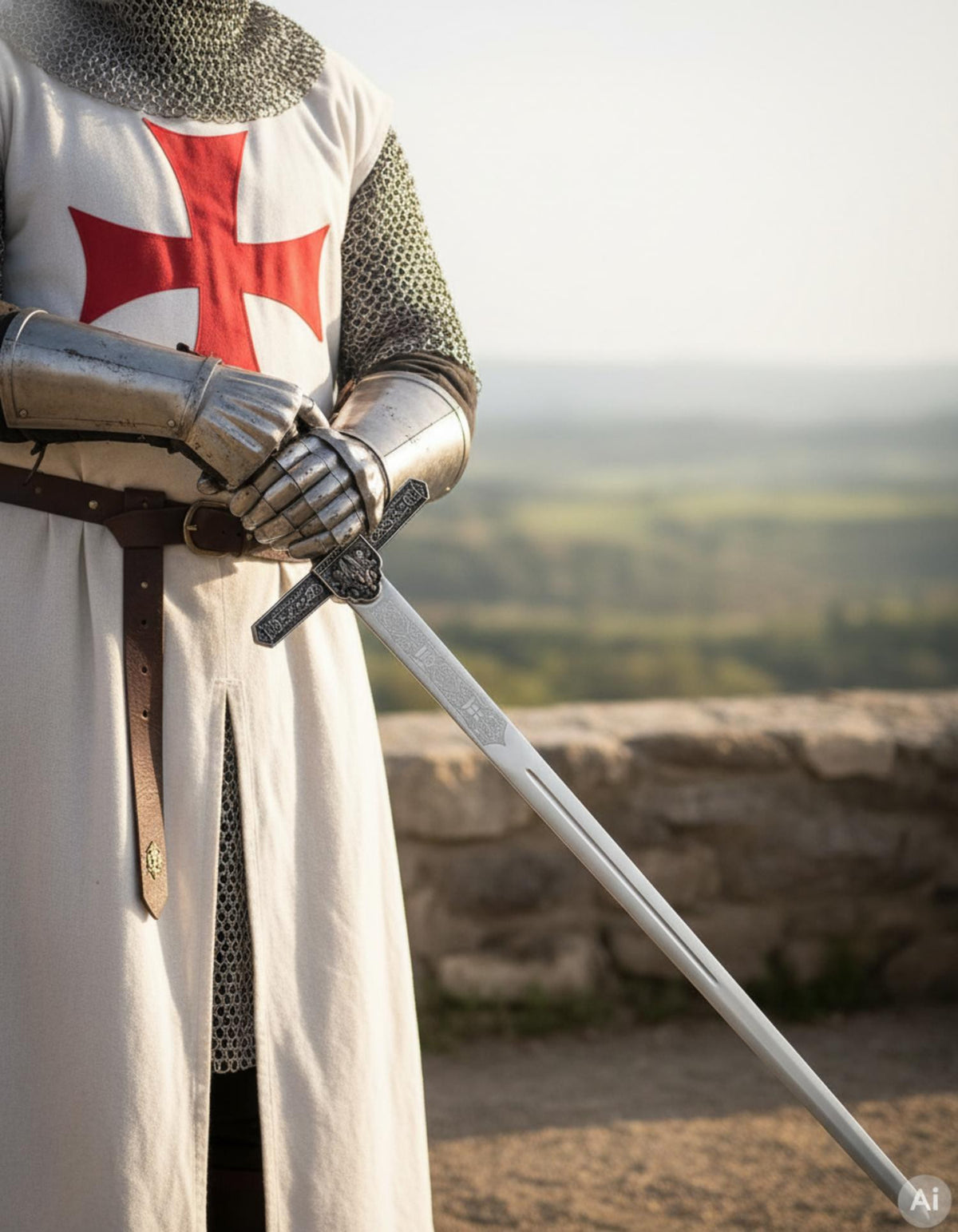 Espada Templaria, hoja rústica