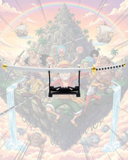 Mini katana con stand Wado Ichimonji de Zoro, One Piece