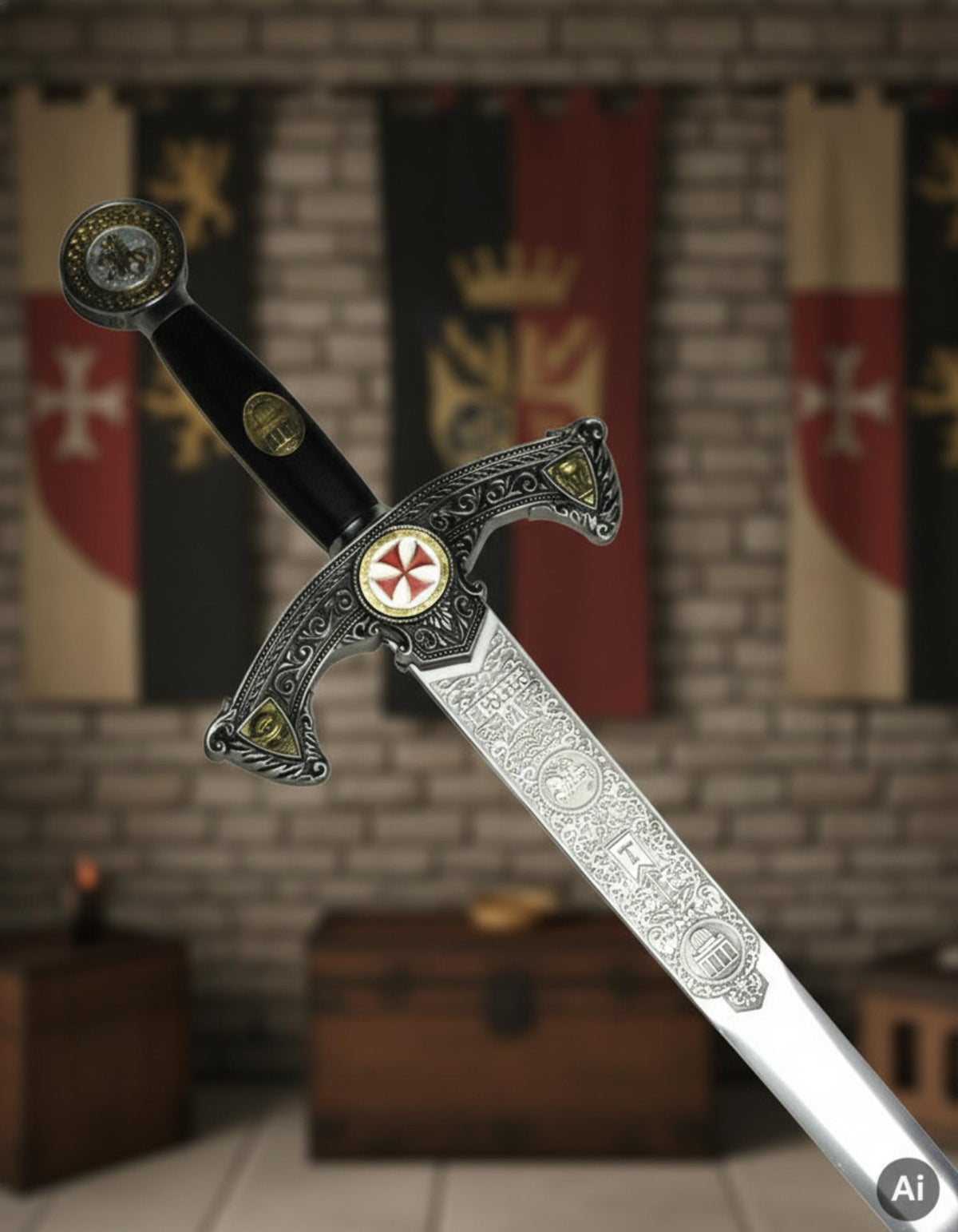 Espada Templaria decorada