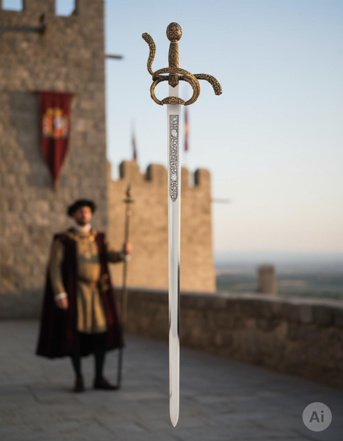 Espada Rey Felipe II, tamaño natural