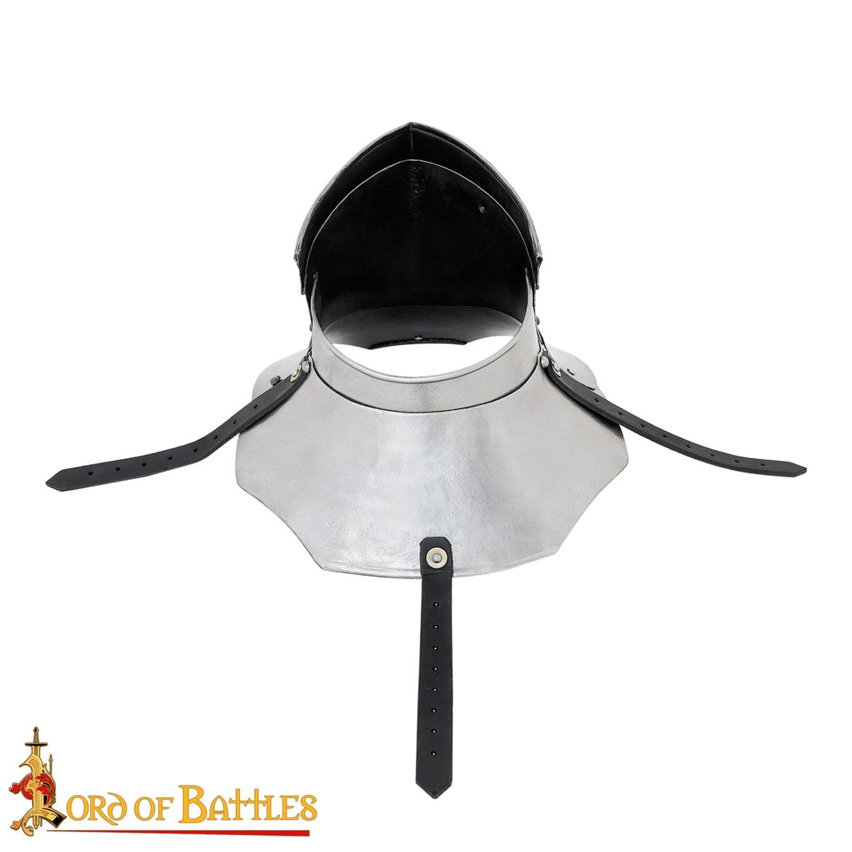 Gorjal medieval en acero con bevor movil (18 g.)