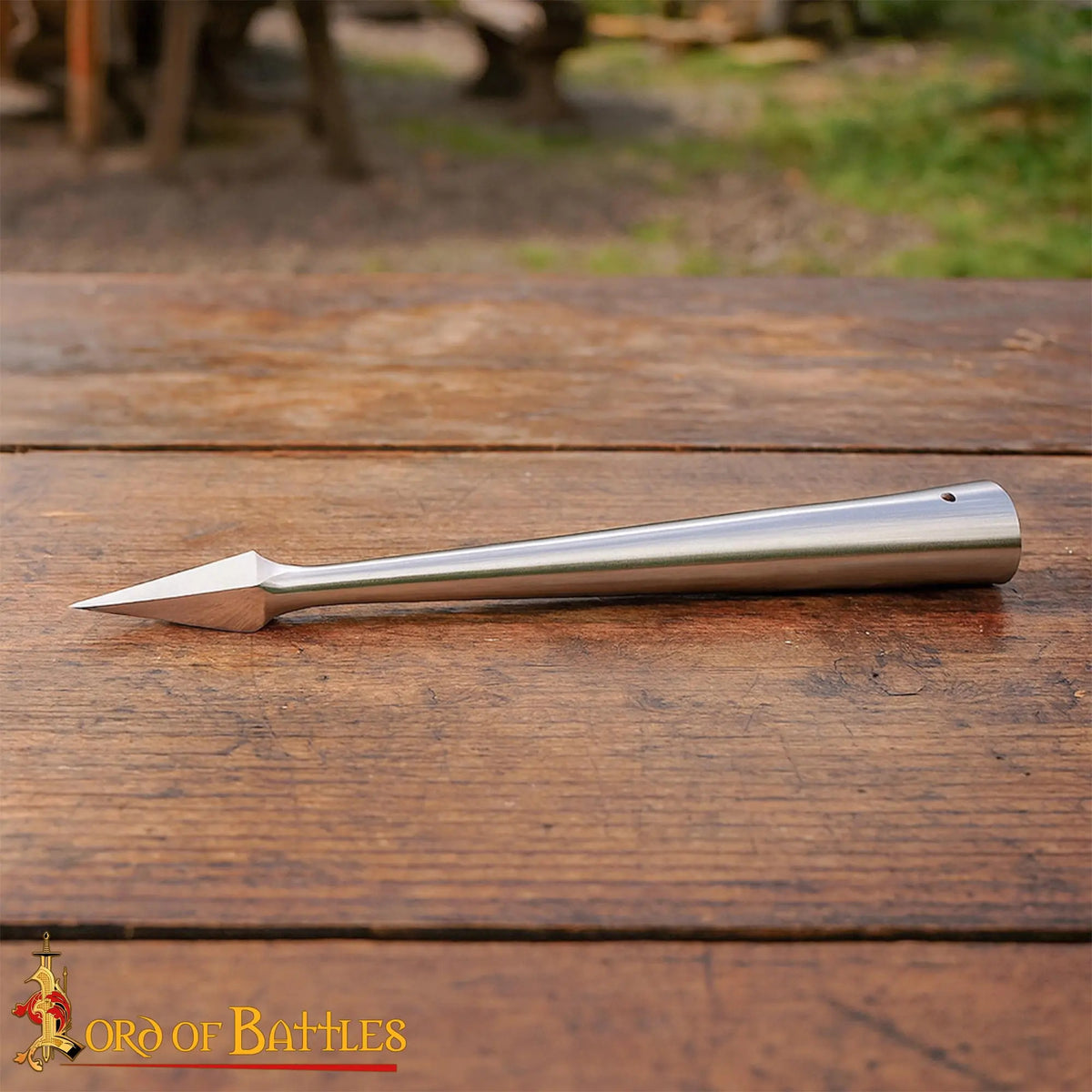 Cabeza de lanza medieval triangular (24,1 cm.)