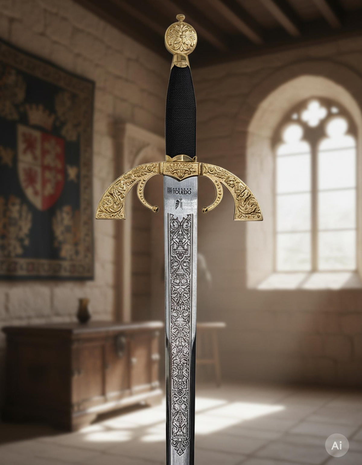 Espada Gran Capitán, dorada