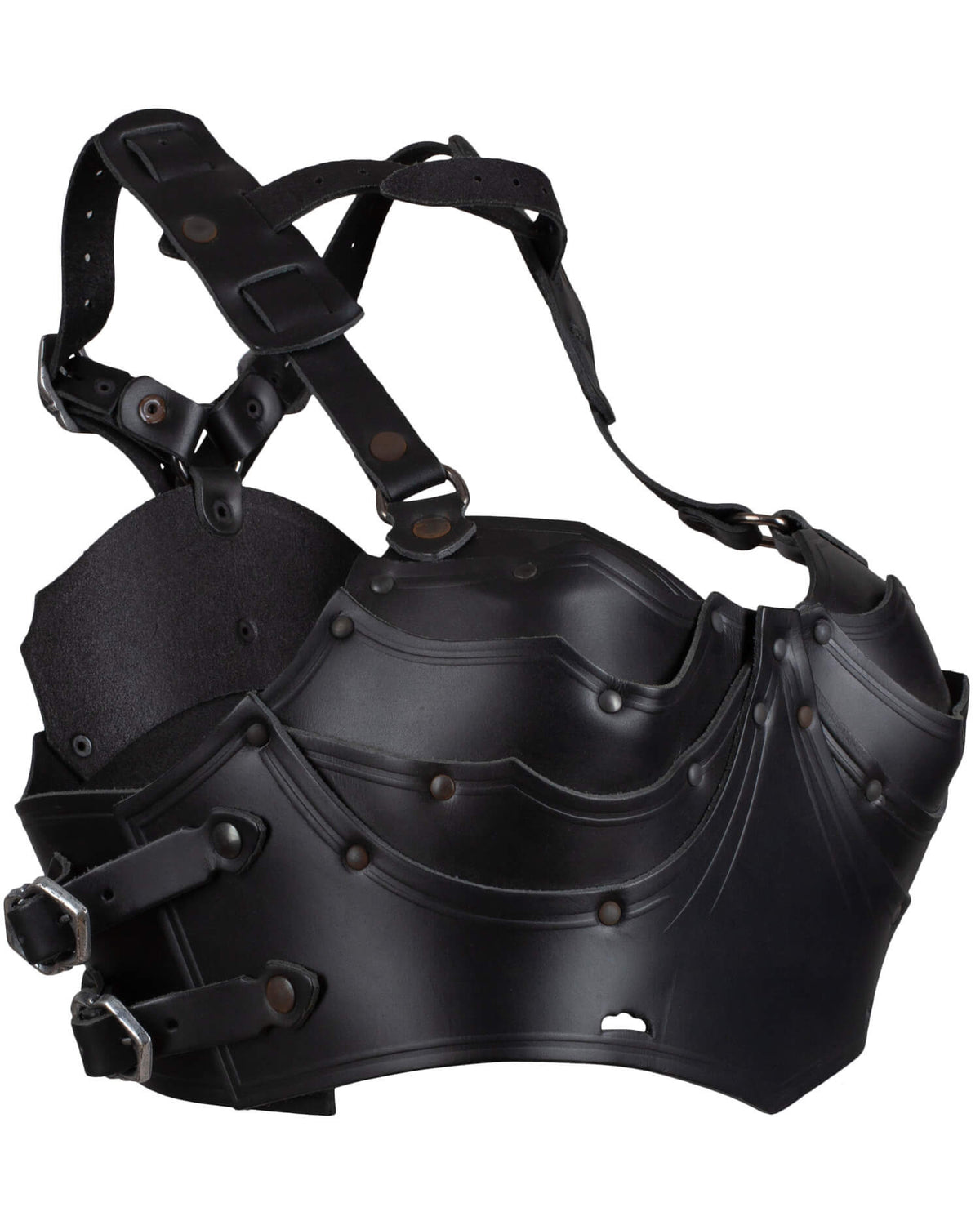 Corpiño medieval en cuero modelo Lilith, color negro