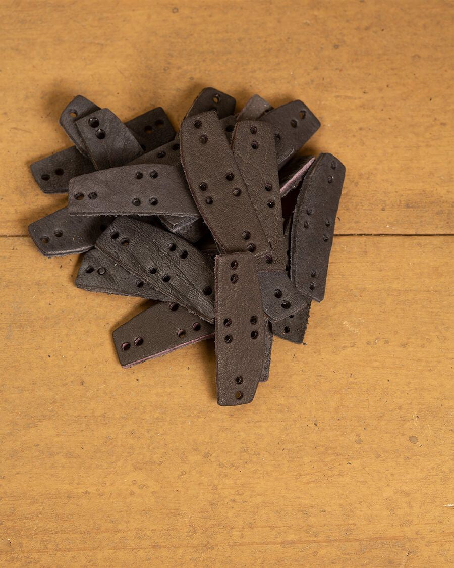 Pack 25 placas de cuero para armadura lamelar, color negro