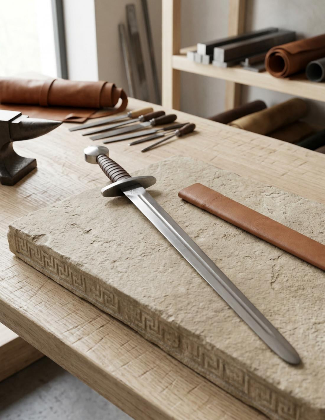 Espada corta funcional, Fabricación Toledana artesanal