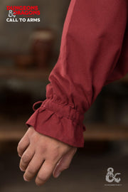 Camisa medieval algodón Dungeons y Dragons color rojo