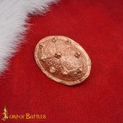 Broche vikingo en bronce fundido a la cera, diseño tortuga