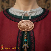 Broche vikingo en bronce fundido a la cera, diseño tortuga