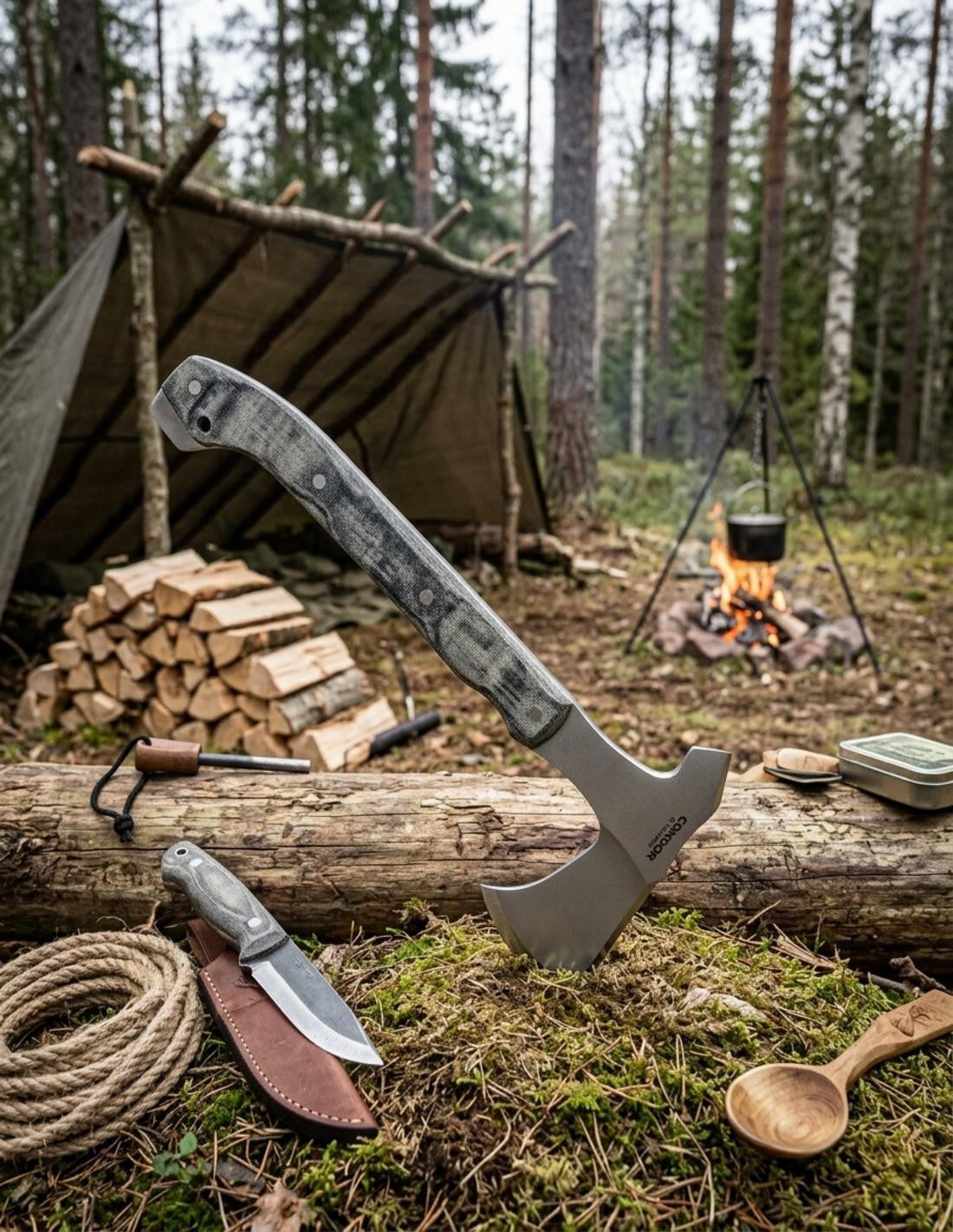 Hacha Tomahawk Supervivencia Condor K-Night