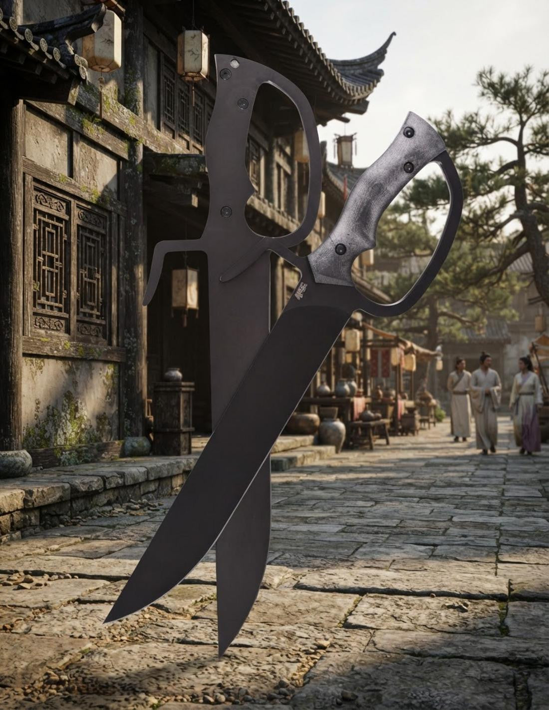 Espadas afiladas mariposa Dao chinas APOC _IA