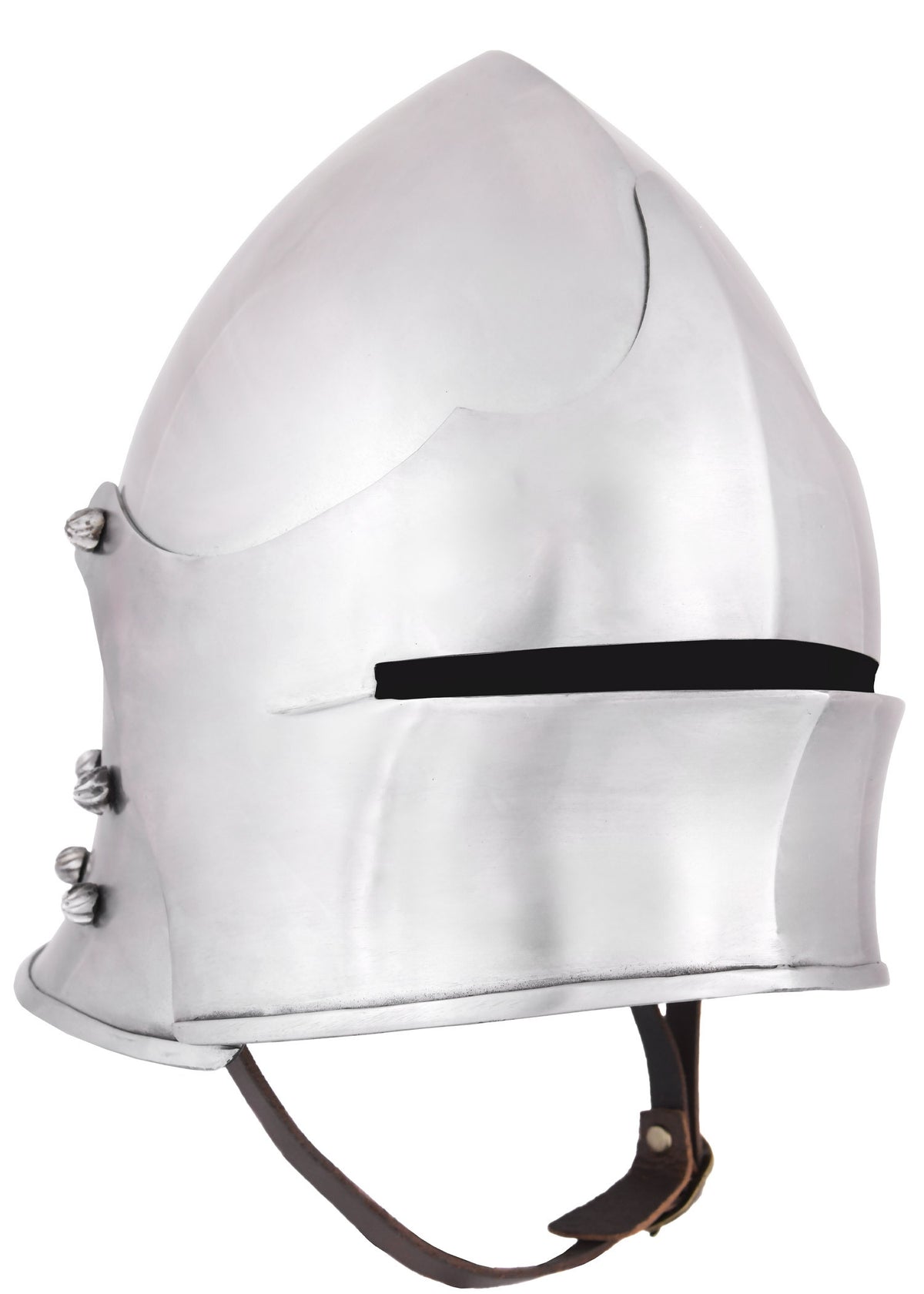 Casco Sallet Inglés en acero con forro interior - Siglo XV