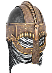 Casco Vikingo de Valsgarde con Malla de Acero - Réplica Histórica
