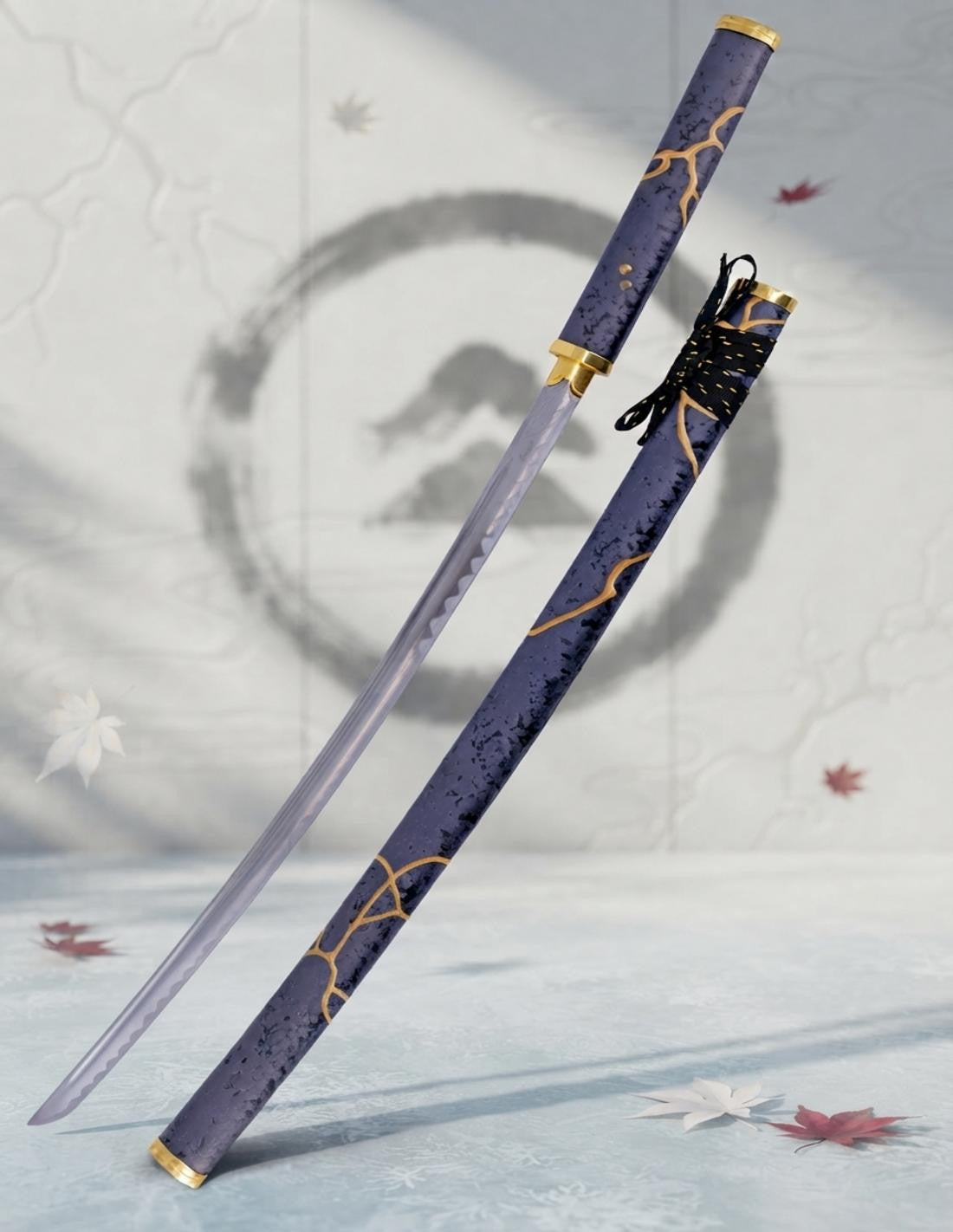 Katana Shirasaya Ghost of Yotei Réplica 102 cm Hoja Acero Satinado _IA