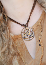 Colgante vikingo en bronce Serpiente de Midgard