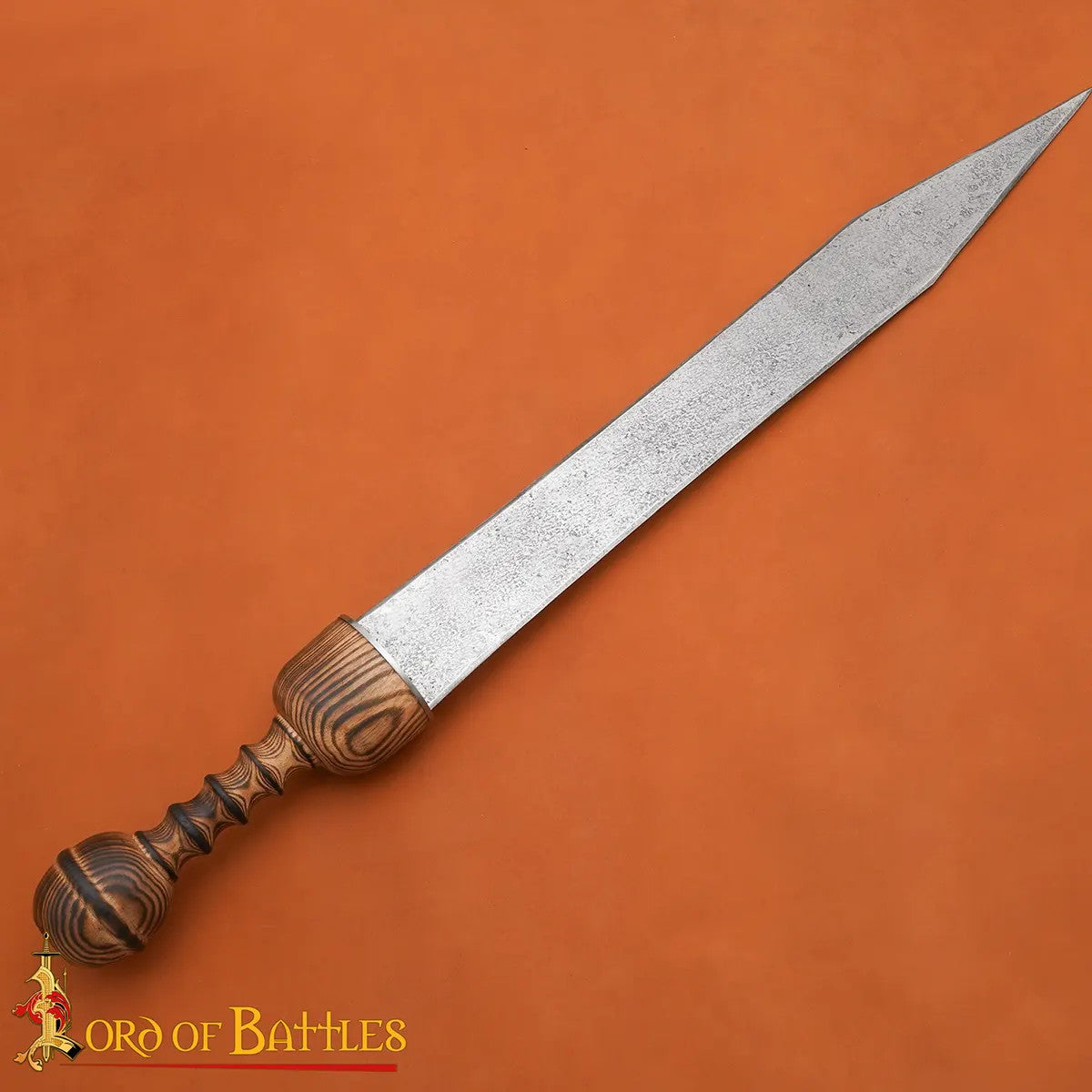 Espada Gladius Romana mango de madera, funda de cuero