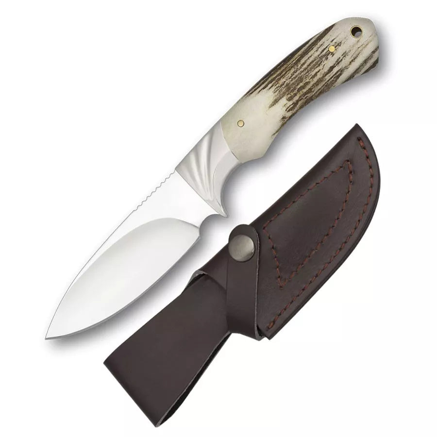 Cuchillo caza con empuñadura mango de ciervo