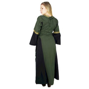 Vestido medieval mujer modelo Sophie, Verde-Negro