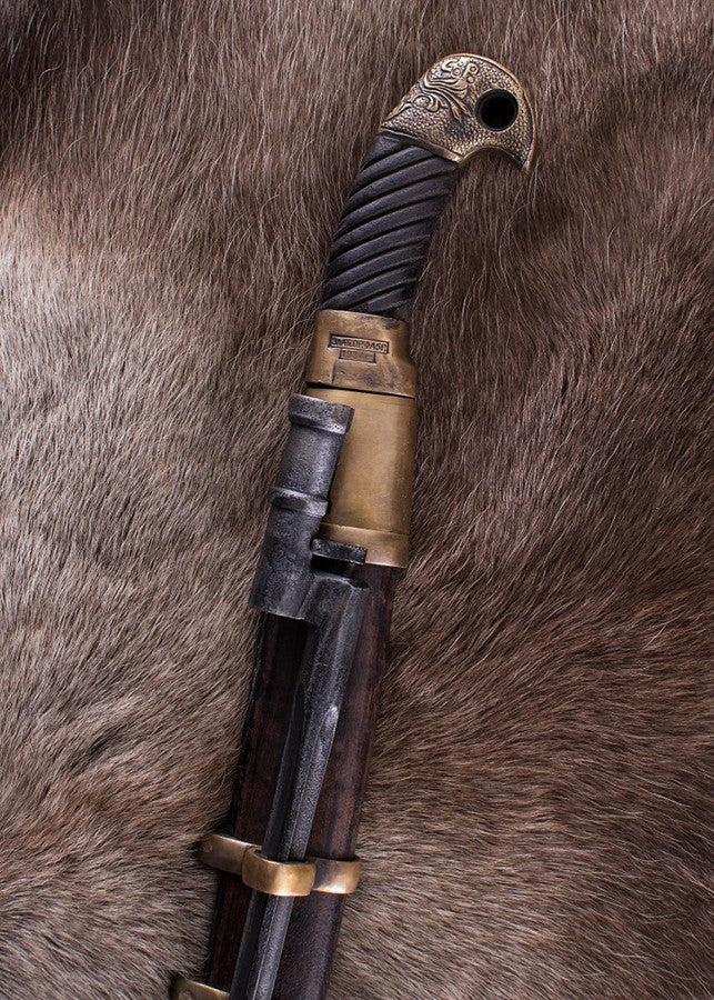 Sable Shashka envejecido, con bayoneta