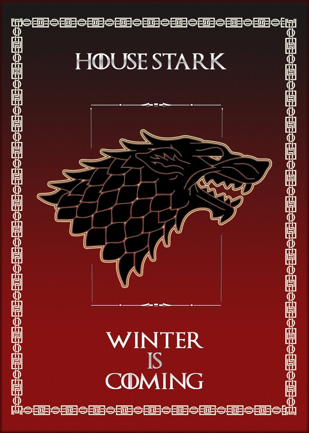 Estandarte Juego de Tronos House Stark (50x70 cms.)