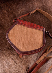 Bolso vikingo de lona y cuero