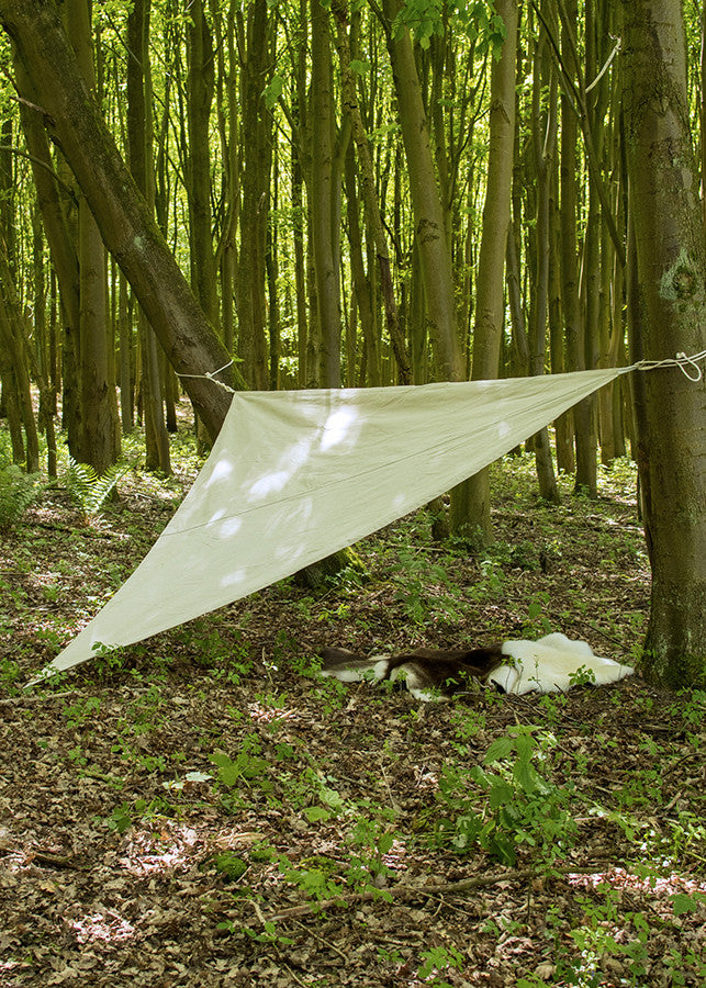 Toldo triangular con cuerda para acampada medieval, 5m.