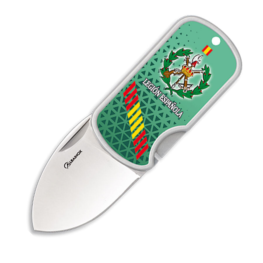 Navaja Legión española 3D con clip, hoja 4 cm