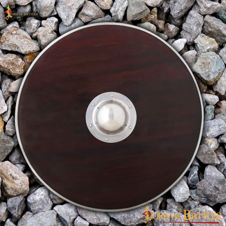 Escudo Guerrero Vikingo funcional en madera y acero (76 cm.)