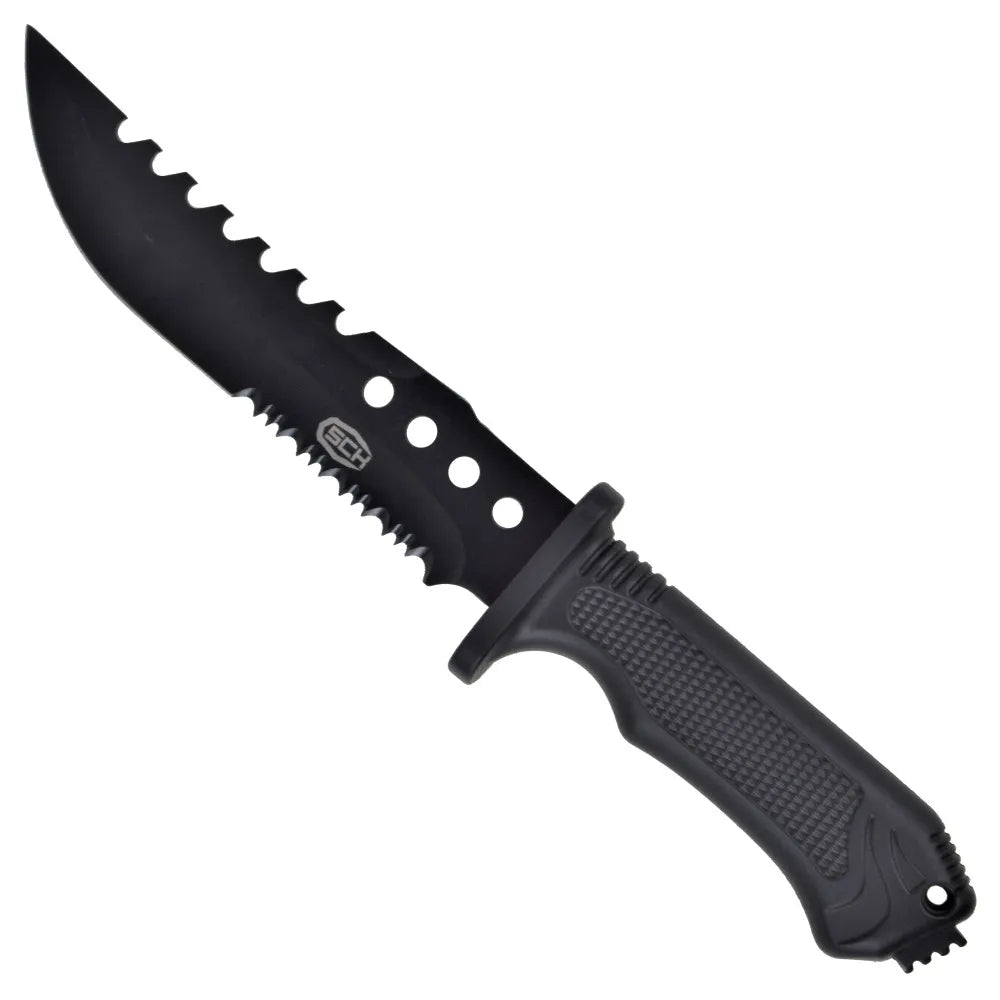Cuchillo de caza SCK hoja acero inox. con sierra (31,5 cm.)