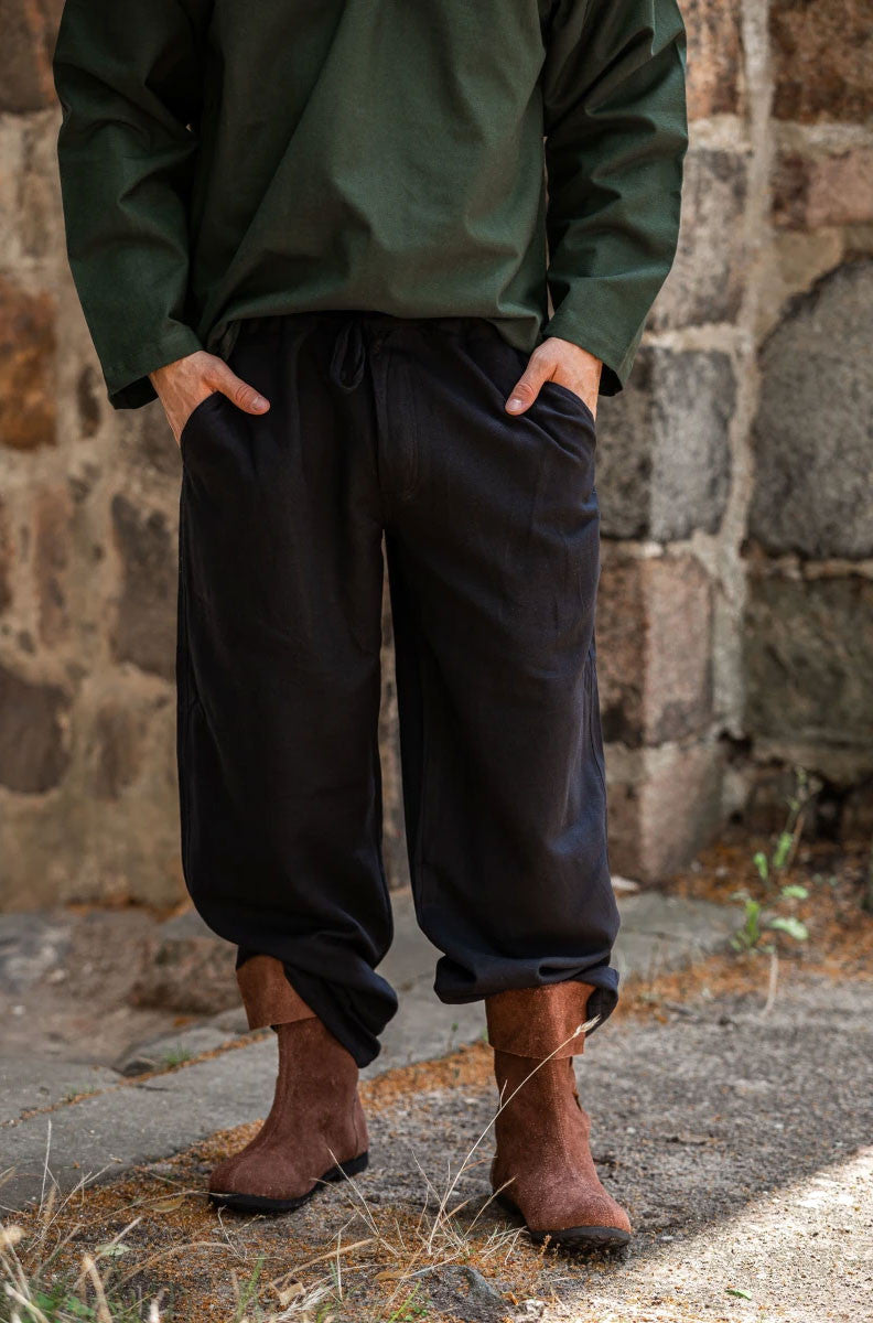 Pantalones medievales Dirk, color negro