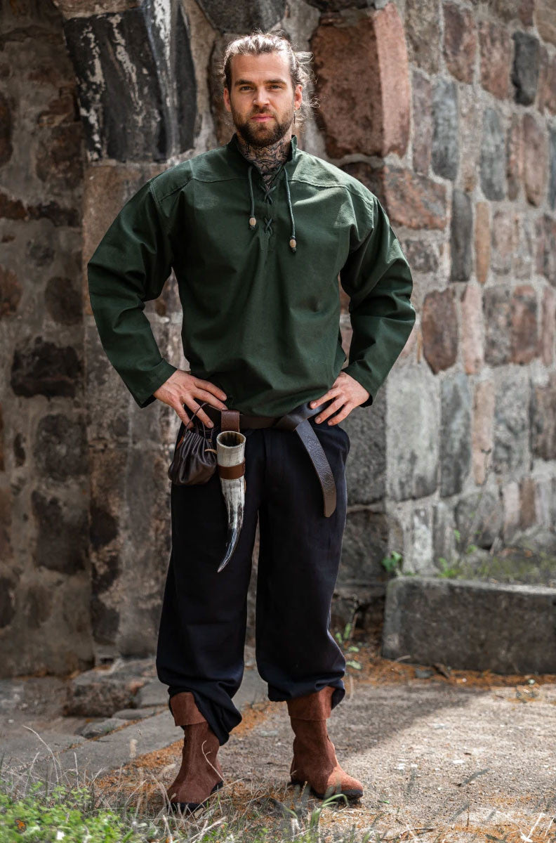 Pantalones medievales Dirk, color negro
