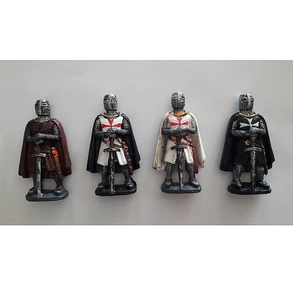 Set de 12 imanes con Caballeros Templarios (7 cm.)