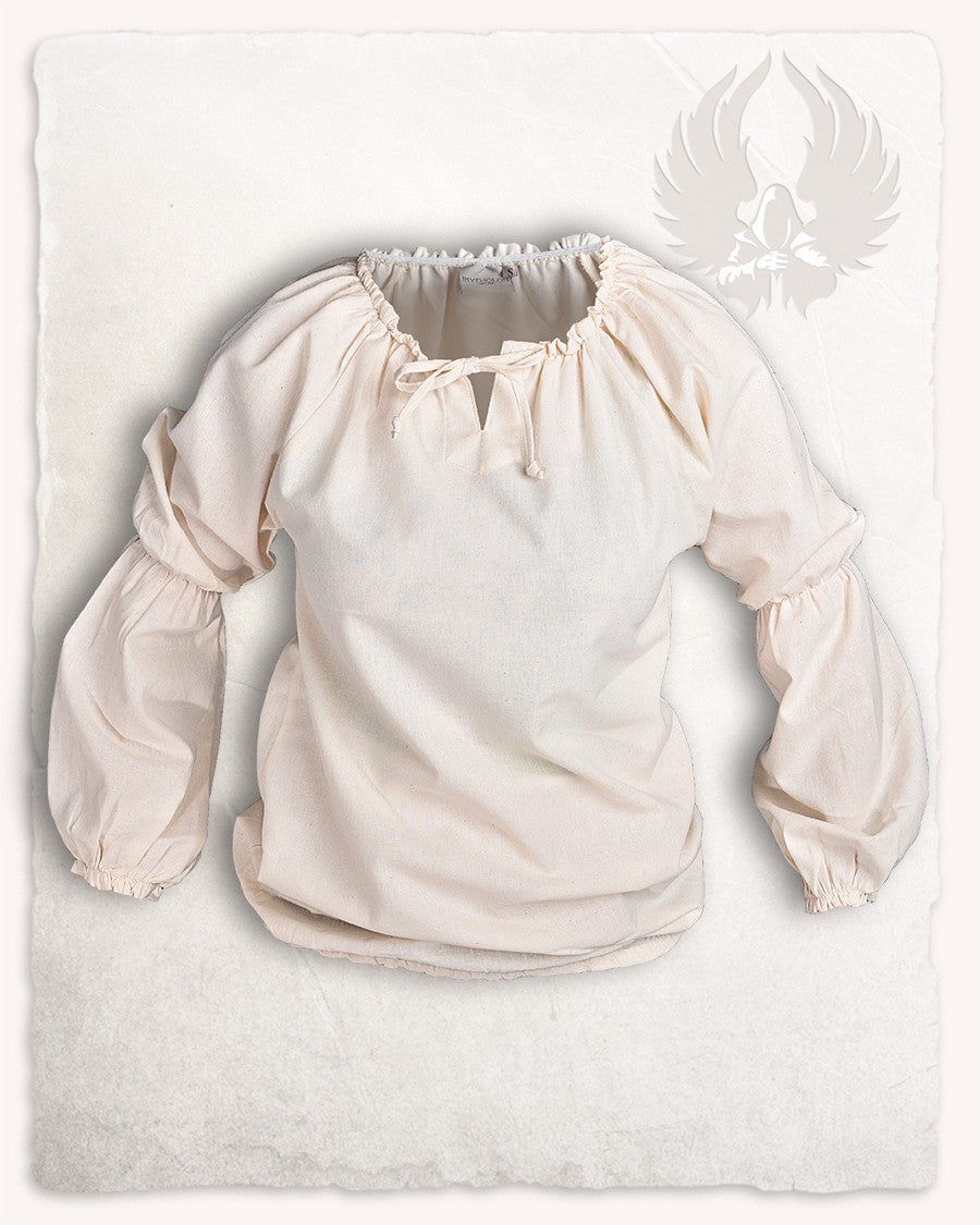 Blusa medieval color crema modelo Kara