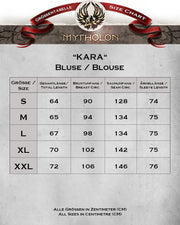 Blusa medieval color crema modelo Kara