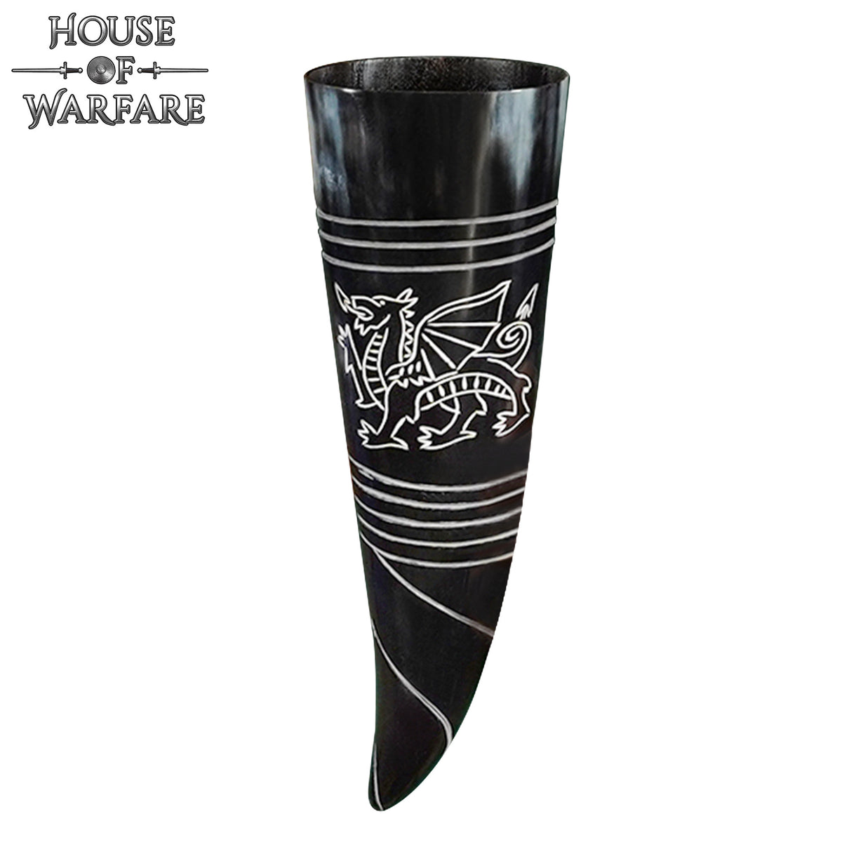 Cuerno medieval para beber diseño dragón celta