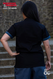 Camisa medieval de Pícaro, negro-azul