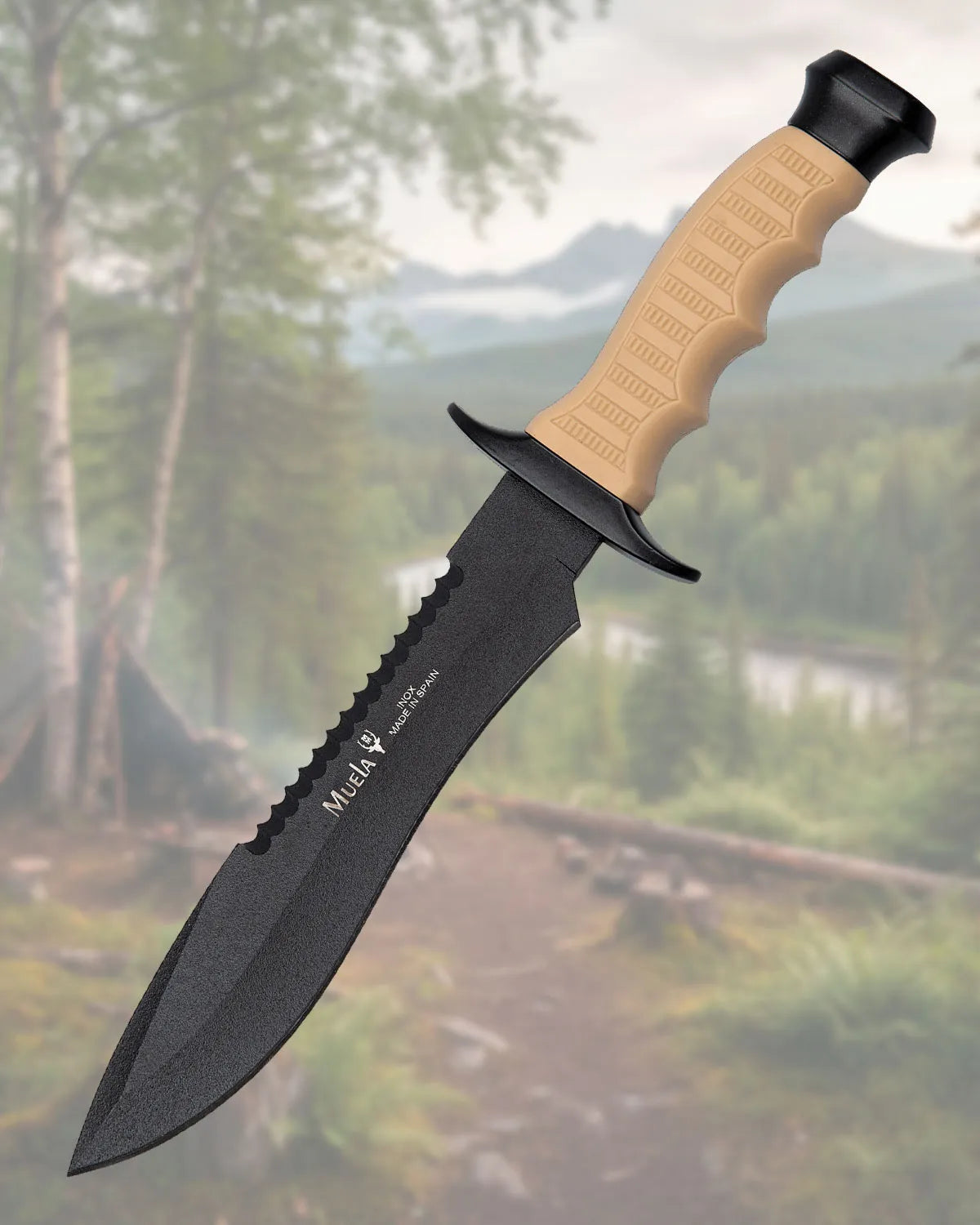 Cuchillo Nitro-42 mango zamak negro cachas ABS_IA