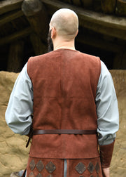 Peto medieval cuero modelo Vidar, color marrón