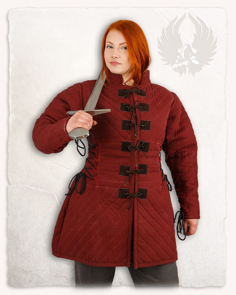 Gambesón medieval Diana en rojo