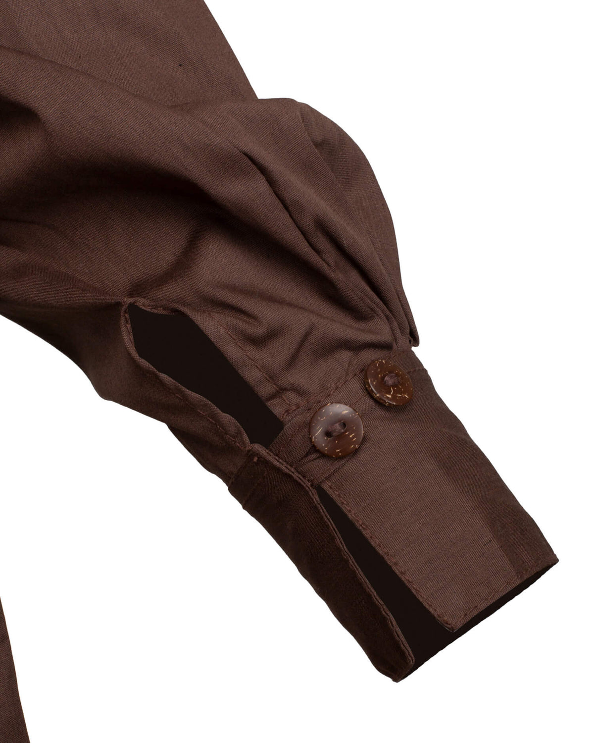 Camisa medieval algodón modelo Lucious, color marrón