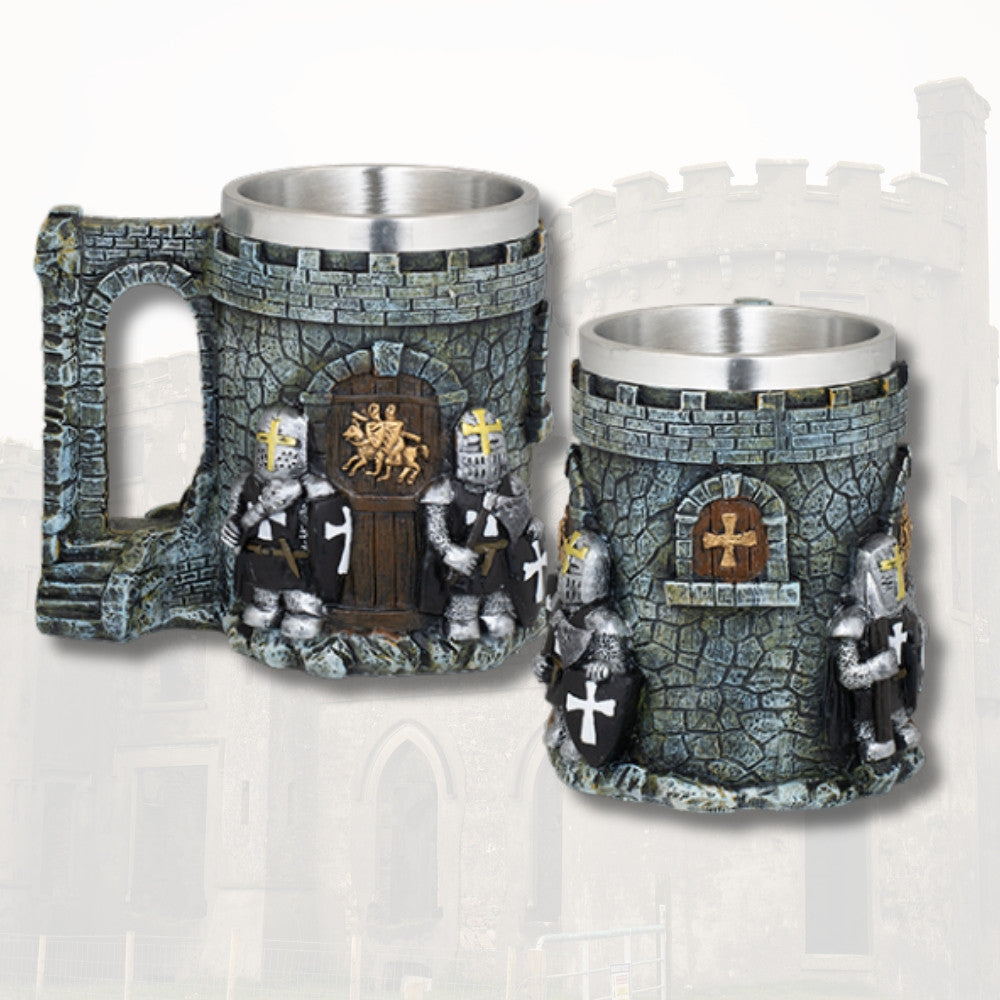 Taza medieval en resina Castillo Caballeros Templarios