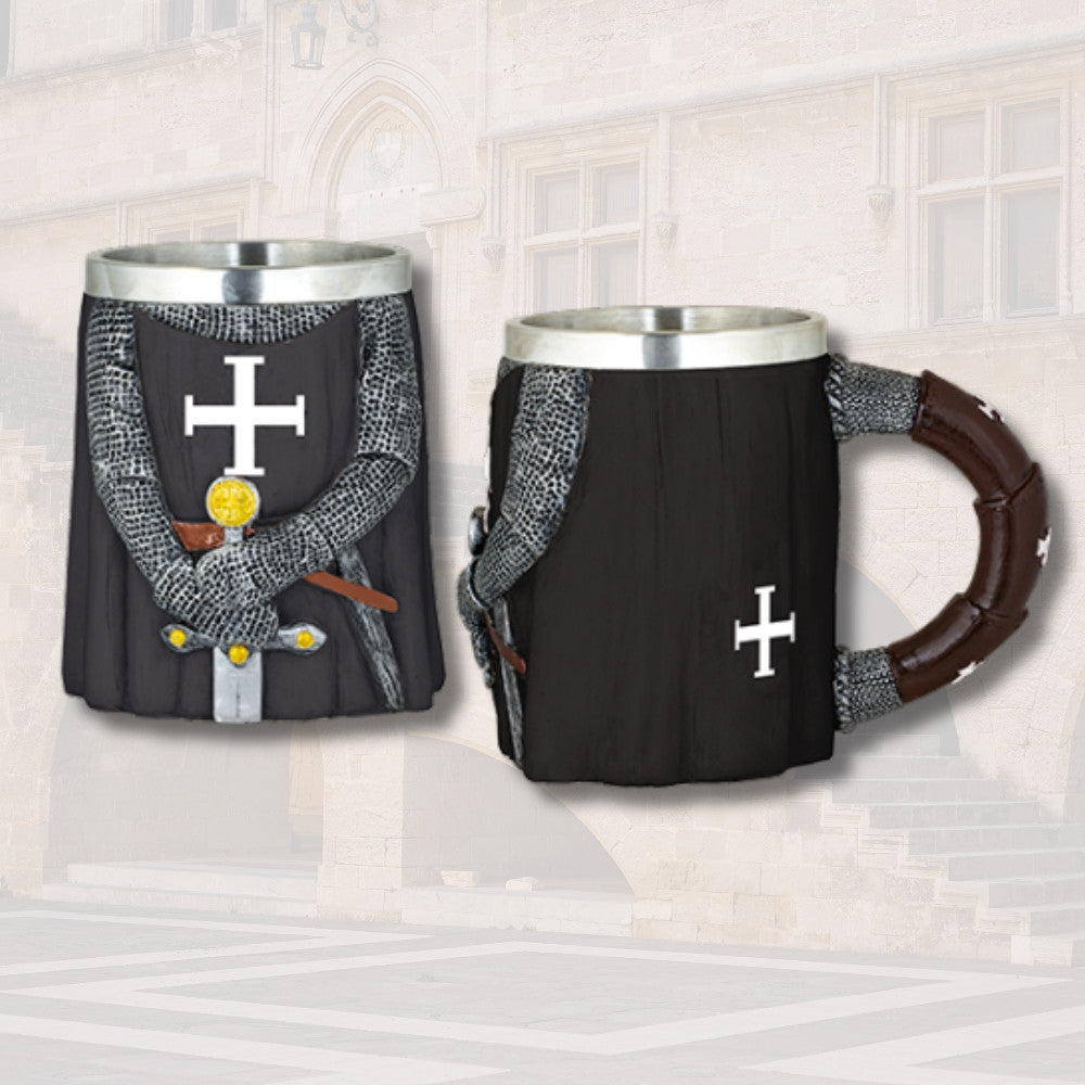 Taza medieval en resina diseño Caballero Templario