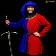 Abrigo medieval de lana siglos XIV-XV modelo Houppelande