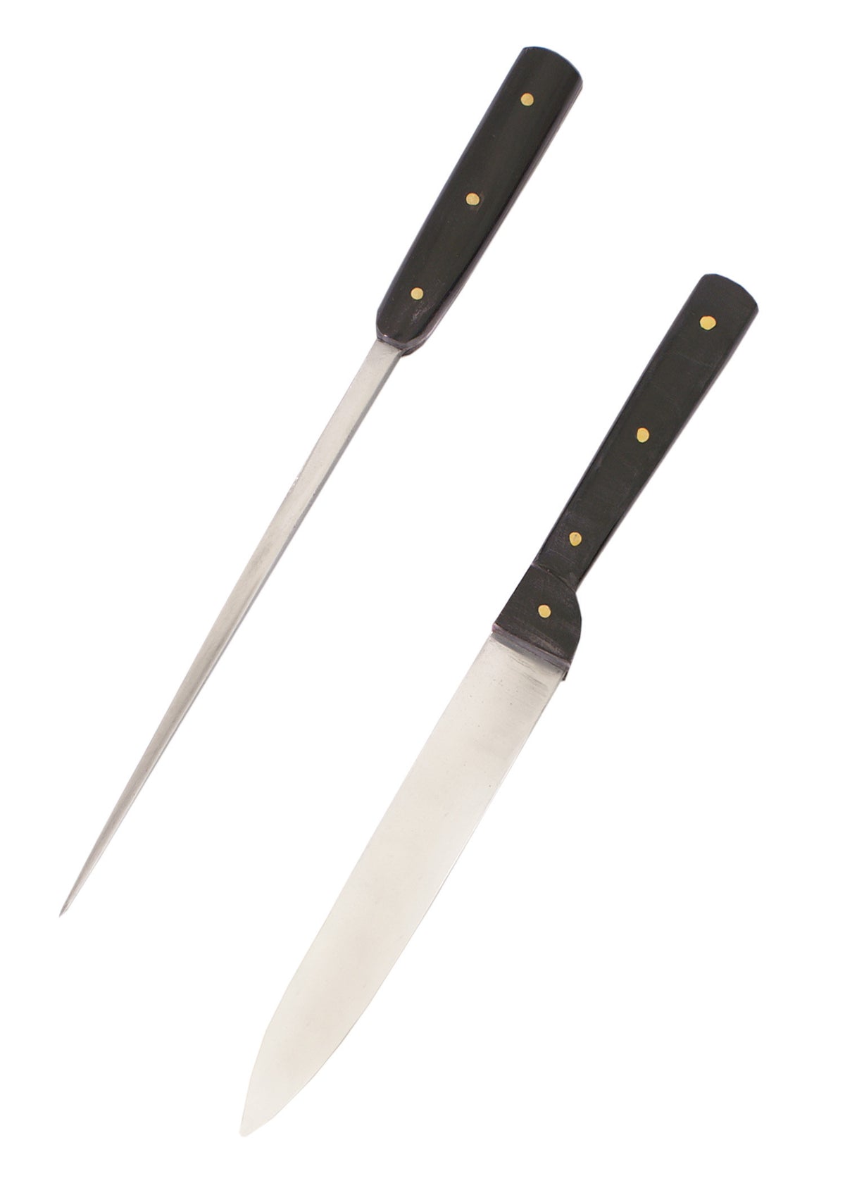Cuchillo de mesa medieval con punzón, acero inoxidable